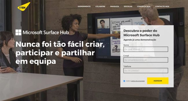 Surface Hub Landing Page A